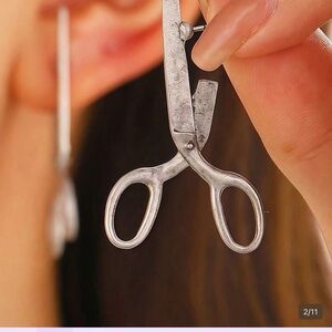 Silver Scissor-Shaped Earrings Hairstylist, Quilter, Craftsman, Fashion
